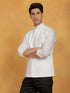 Vastramay Men's White - Nehru Jacket